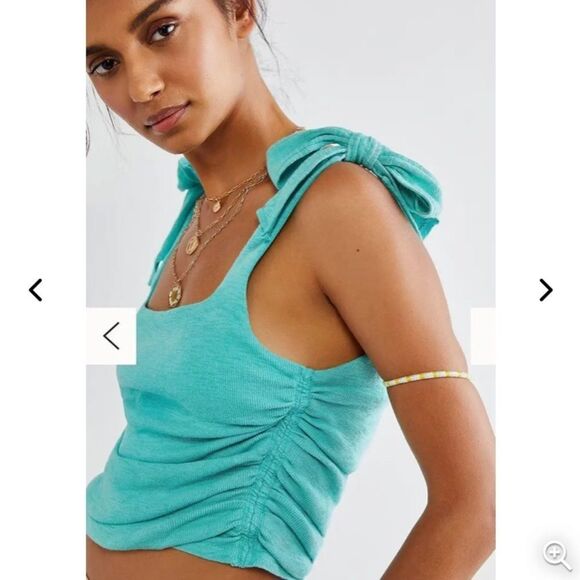 Free People Boulevard Tank in Teal size Small - Picture 3 of 11